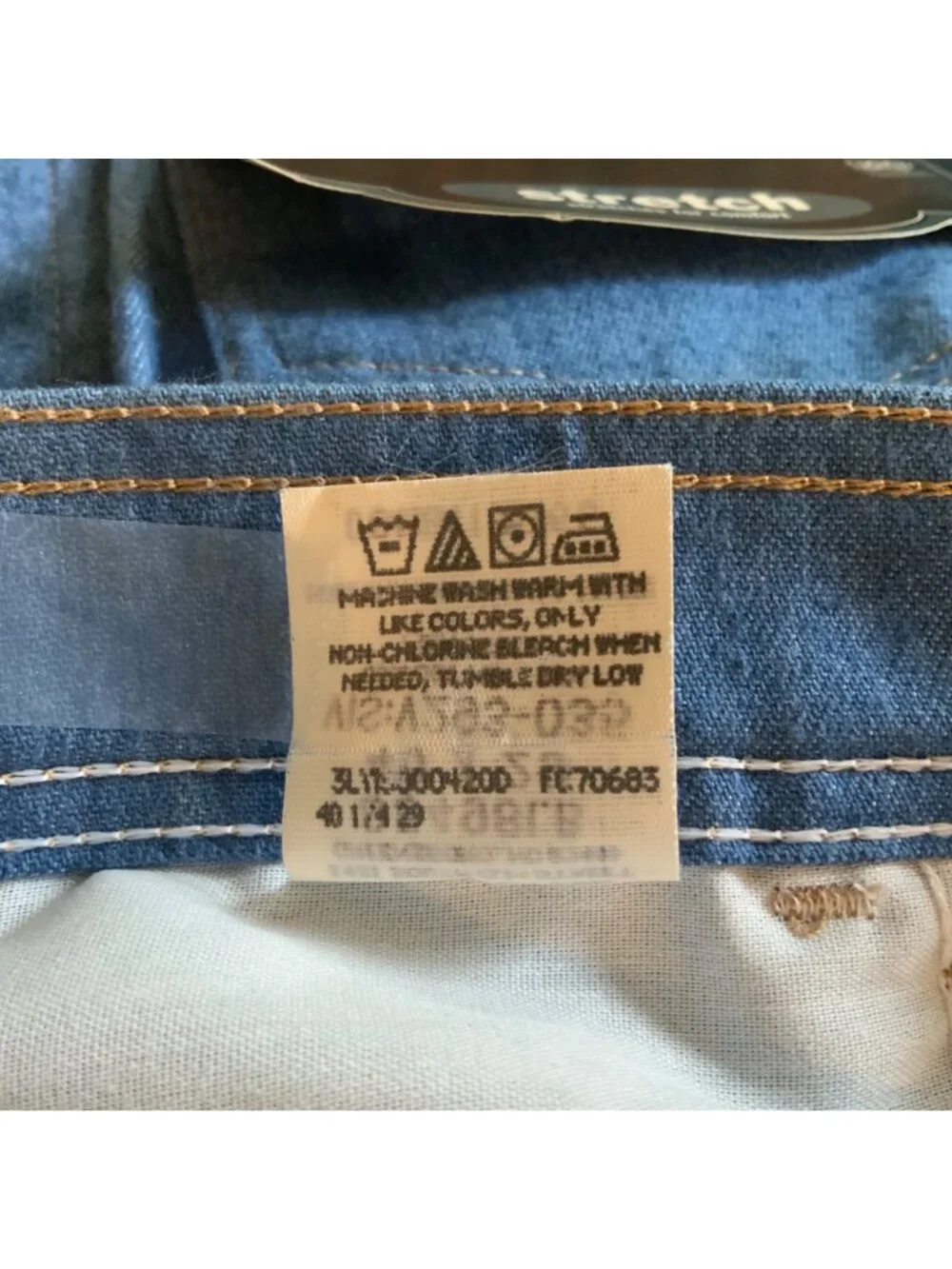 Wrangler Mens Stretch Blue Jeans Classic 40x29 Cotton Blend Made In USA